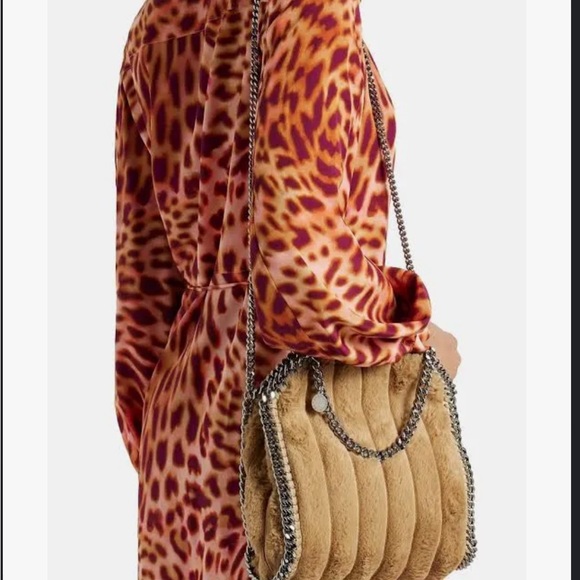 Stella Mccartney Falabella Quilted Faux Fur Shoulder Bag - Picture 2 of 3